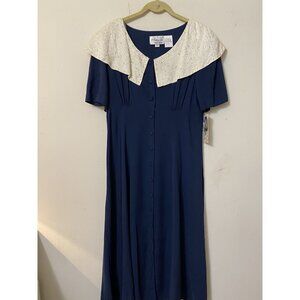 VTG KATHI LEE for Plaza South NOSWT Cottage Core Prairie Boho Button Front 14